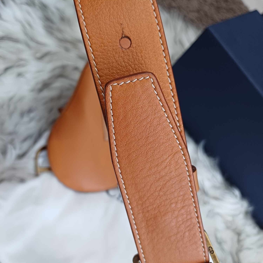 Dior Tan Leather Saddle Bag - Picture 10 of 15